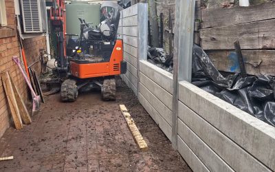 Restricted Access Retaining Wall Installation Melbourne