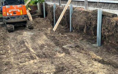 Site Cut Retaining Wall Construction – New Builds